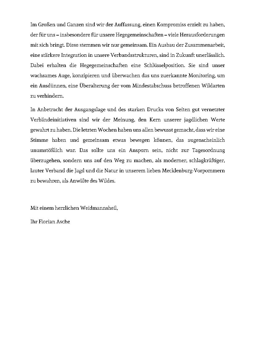 Einigungen zum LJagdG ein offener Brief an die Mitglieder 3